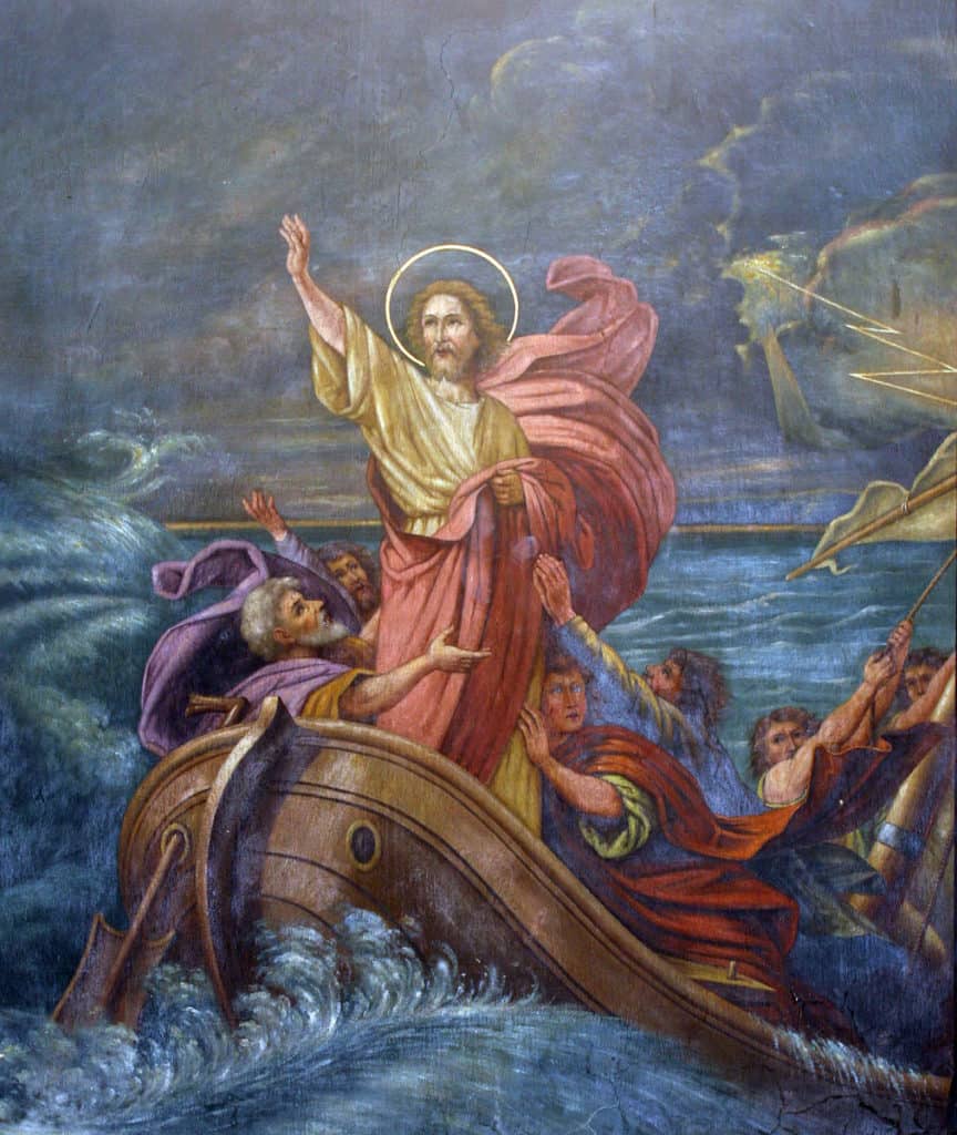 Jesus Calms A Storm On The Sea