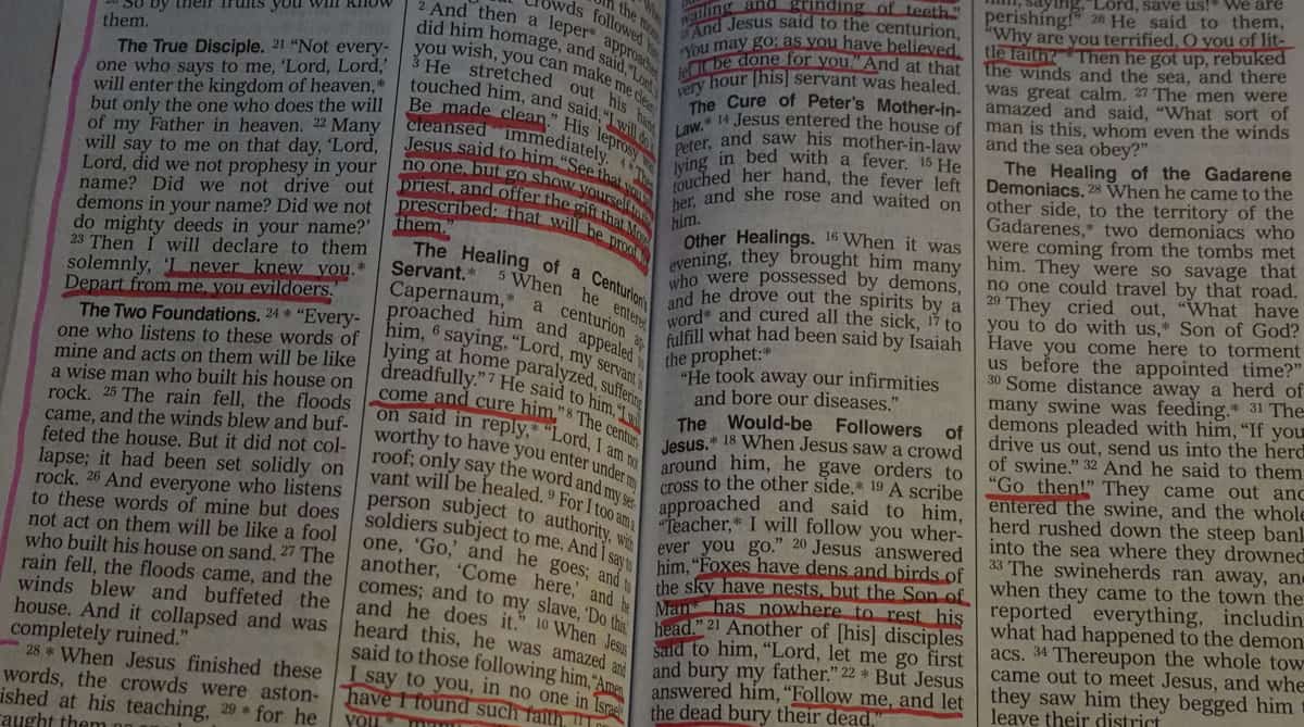 Highlight Jesus Words